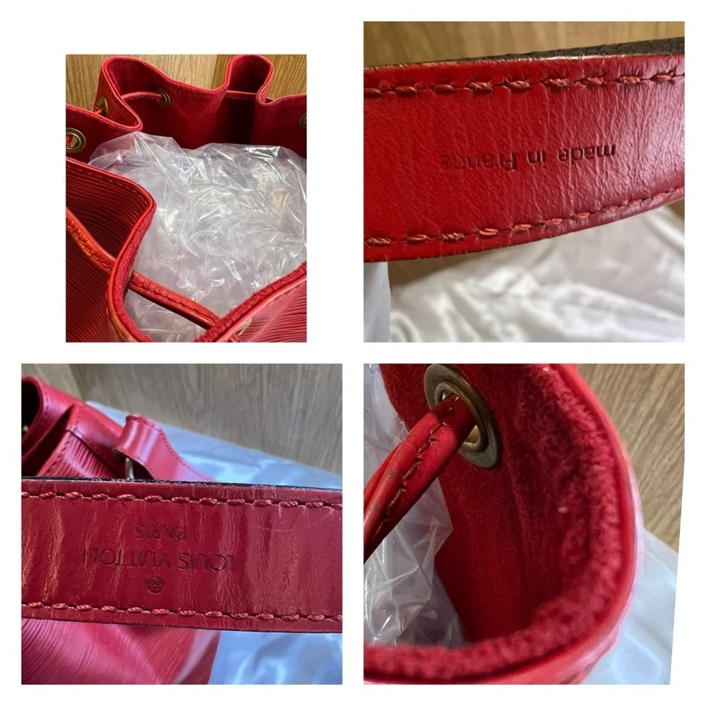 Louis Vuitton Epi Noé Bucket Bag in Castillan Red